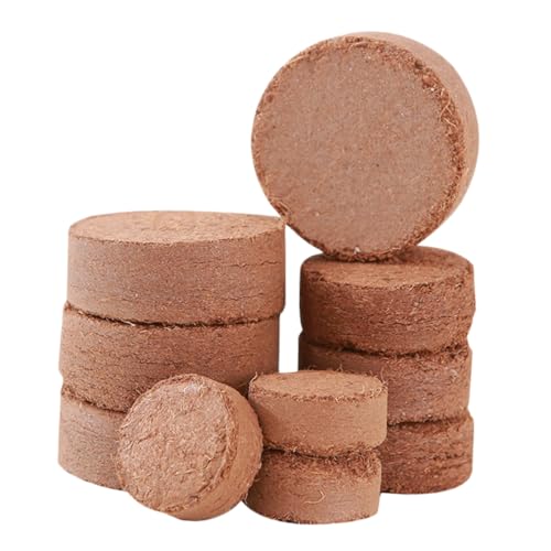 BESPORTBLE 60 Piezas Bloque de vivero Plantas Fibra de Coco trasplante de Suelo Bloques de turba comprimida pellets de Coco orgánico Bloque comprimido Suelo nutritivo cascara de Coco