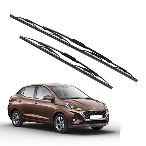 Image of Kylo Windshield Wiper for AURA /Conventional and Traditional Metal Type Windshield Water Repellency Scratch Proof Metal Wiper Blades Suitable for AURA (Driver Side - 24 inch, Passenger Side - 16 inch)