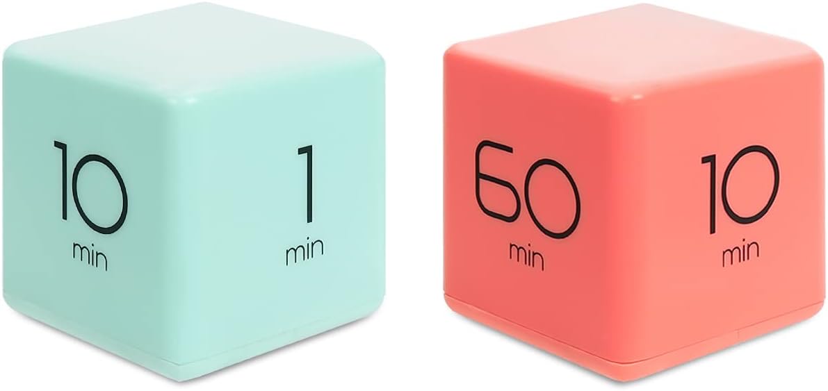 mooas Cube Timer Coral (10, 30, 50 and 60 Minutes) & Mint