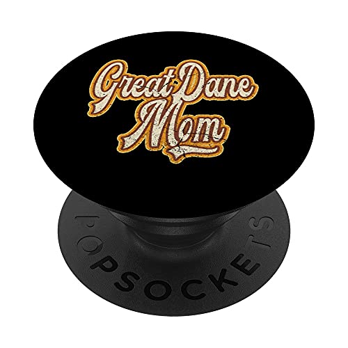 Great Dane Mom Dog Lover pet Owner Retro PopSockets PopGrip Intercambiable