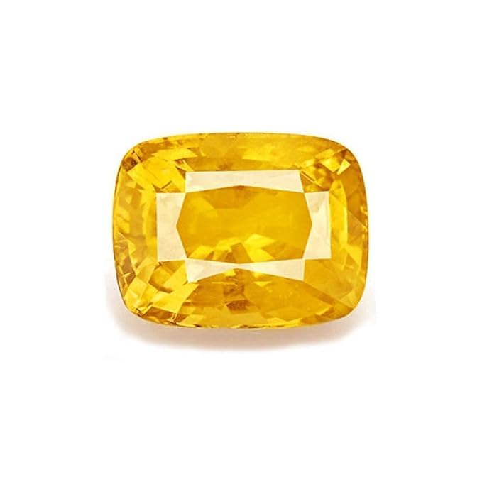 Saphir jaune de Ceylan naturel de 5,25 carats certifié pour bague unisexe