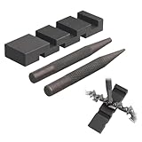 Serenophile Ensemble complet de réparation de tronçonneuse de poche avec riveteuse pour chaîne, attaches de maillon maître, et chaîne cassée pour des réparations rapides