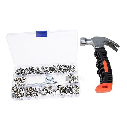 Alipis 1 Set Snap Fasteners Kit Stainless Steel Snaps for Canvas Tents Clothing DIY Crafting Heavy Duty Construction Great Grip for Use Performance
