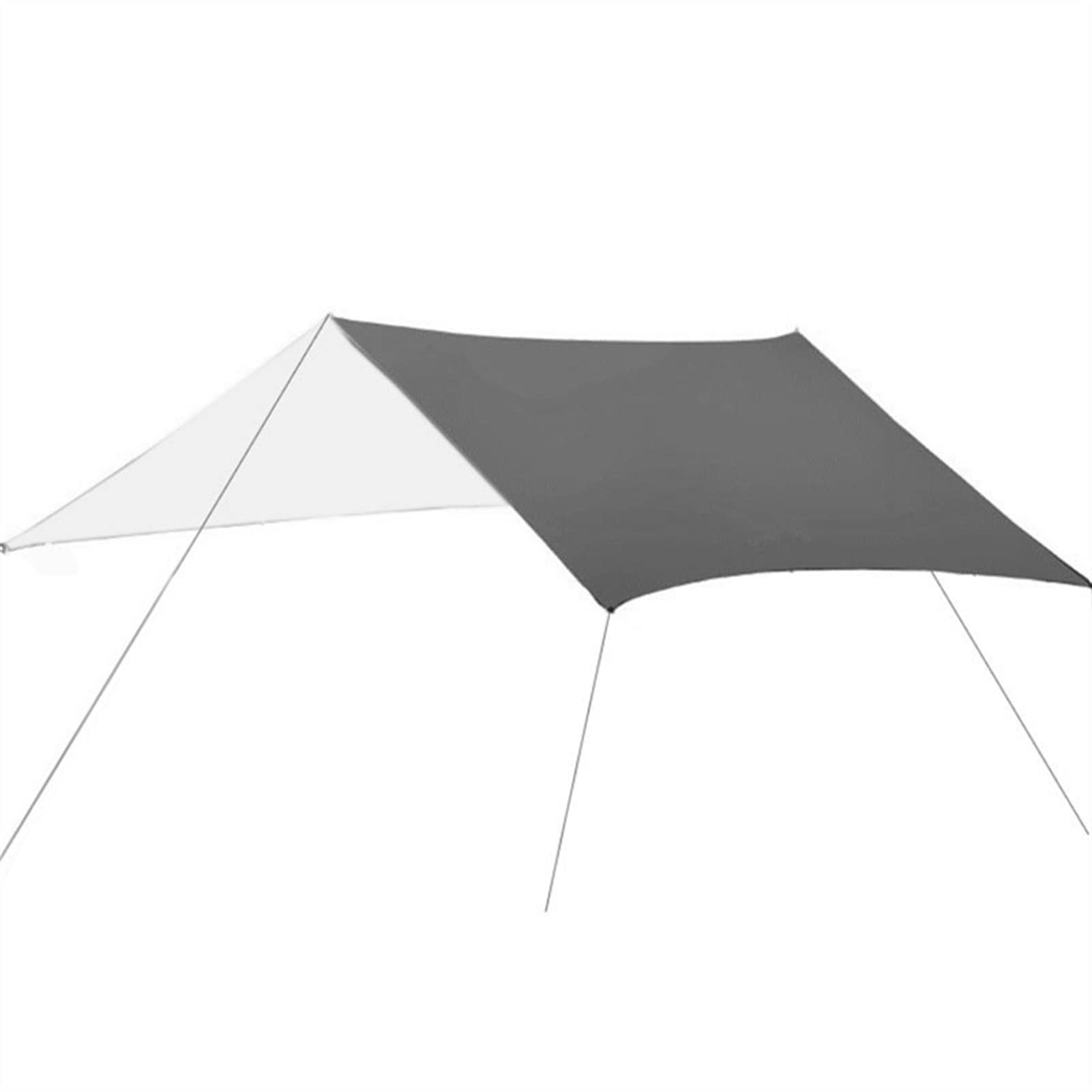 Tent Footprint, Camping Tarp Lightweight Waterproof with Carrying Bag, Tent Tarp Hiking Survival Gear Ultralight Hammock Rain Tarp (Color : Grey, Size : 3x3m)