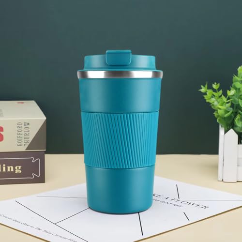 Image of Giftana Diwali Gift Hamper for Employees and Clients, 4 in 1 Coffee Tumbler 510ml, Lotus Diya, 1pcs Brownie, Greeting Card Set, Diwali Gift Set for Family & Friends (Blue)