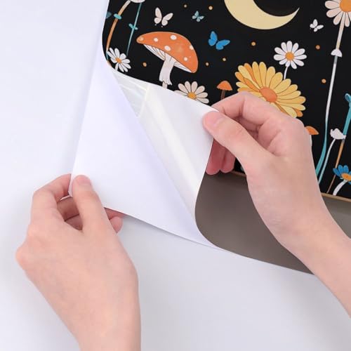 Autocollants mignons noirs et fleurs pour gourde et déco PC