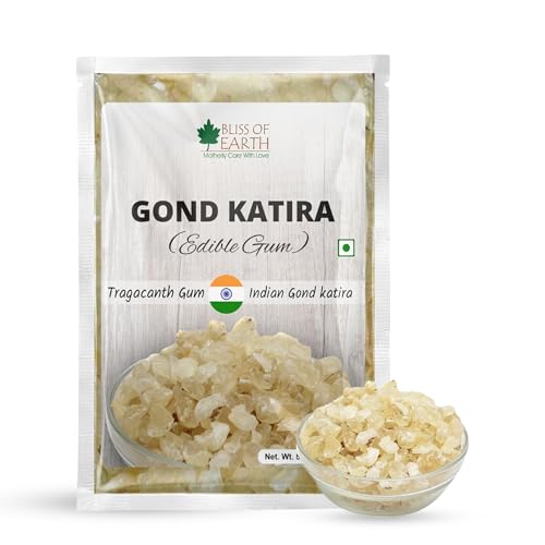 Bliss of Earth Gond Katira 50gm Organic Cooling Edible Gum for Summer Refreshers Laddus & Desserts