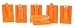 Neon Orange Luggage Tags With Strap Lot of 6 Travel ID Suitcase Rite Aid