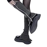 Calcetines Calentadores Mujer:Calcetines para Botas de Agua Calientes Calentadores Largos de Rodilla Calentadores de Pies Cálidos de Punto Calcetines Elegantes de Invierno