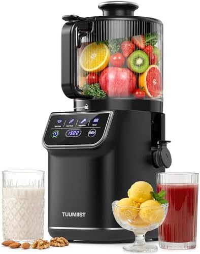 TUUMIIST 3-in-1 Cold Press Juicer Machine, Smart Touch Masticatin...