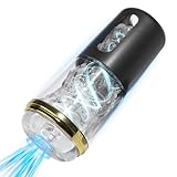 Male Masterburbatar Hands Free with Massager Sucking Modes Automatic Male Mastusbafor Silicone Sleeve Hoodies, Pocket Puzzy Tight Viboators Silent Electric Machine Underwear PWO04 (Black)