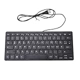Touches gravées au : ce clavier filaire est doté d'une technologie avancée de gravure au , garantissant que les lettres et les symboles restent clairs même après une utilisation prolongée, éliminant ainsi la frustration liée à la décoloration des caractères au fil du temps.