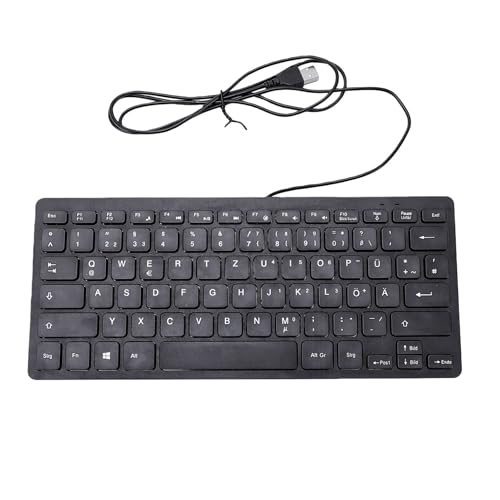 Teclado USB con cable de 1,35 M y 78 teclas, conexión plug and play para laptop