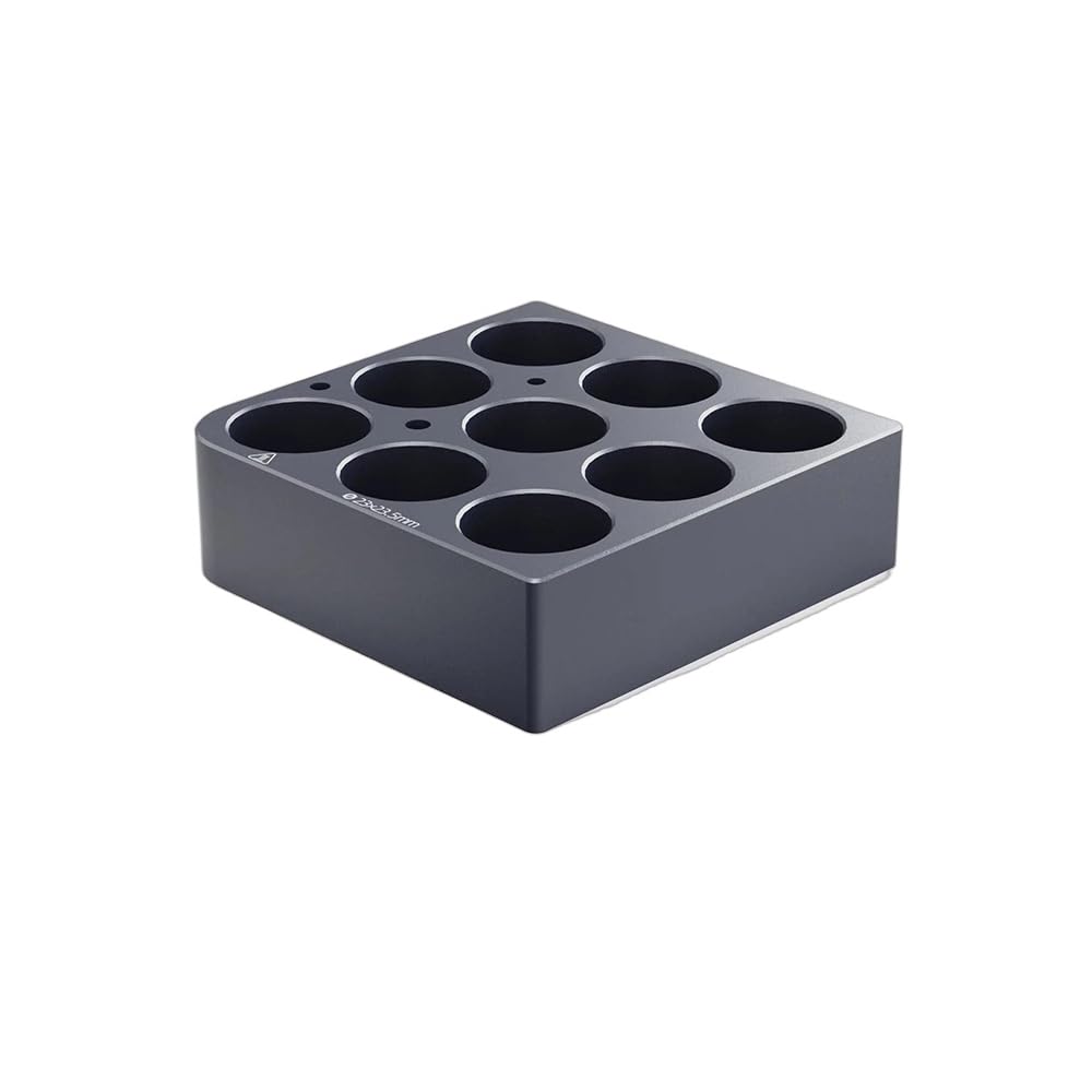 9-Loch-Aluminium-Heizblock 85 x 85 mm CNC-Labor-Kit | CNC-Aluminium-Heizblock, 85 x 85 mm, eloxiert, schnelle Wärmeübertragung, vielseitig im Labor einsetzbar