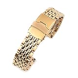 StrapHabit Beads of Rice Watch Bracelet Band Strap - Stainless Steel Vintage BOR 18mm 19mm 20mm 21mm