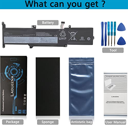 Laqueena-L19D3PF5-Laptop-Battery-Compatible-with-Lenovo-IdeaPad-3-14ADA05-3-14ARE05-3-14IIL05-3-14IML05-3-15ARE05-3-15IIL05-3-15IML05-Series-L19L3PF5-L19C3PF7-5B10X02607-5B10X02599-SB10X02596