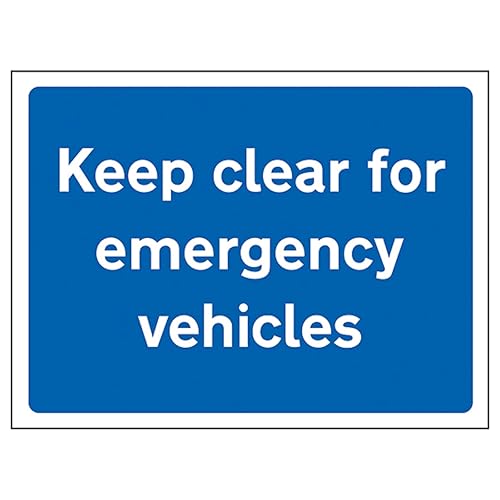 Panneau de sécurité Keep Clear extérieur 600x450mm pour accès pompiers