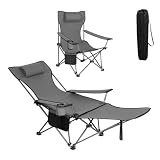 WOLTU Silla Camping Plegable, Gris