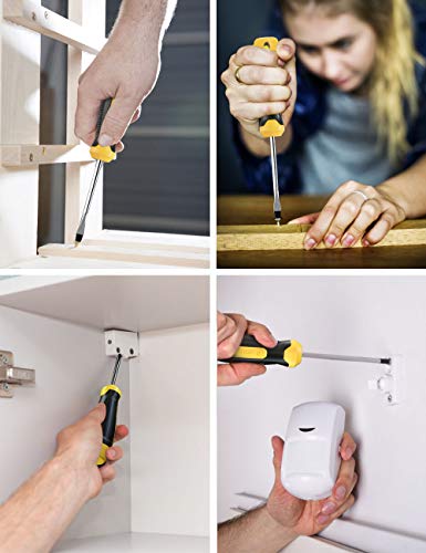 Magnetic Screwdriver Set 57 PCS Includes Slotted/Phillips/Torx Mini Precision Screwdriver, CREMAX Non-Slip Repair Tool Kit with Replaceable Screwdriver Bits for Repair Home Improvement Craft