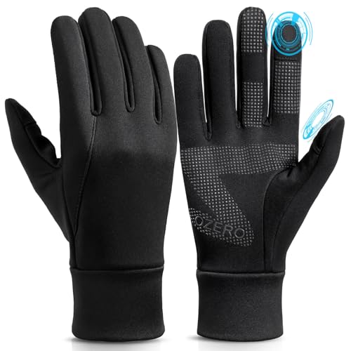 OZERO Mens Winter Touchscreen Gloves: Cold Weather Thin Warm Liner