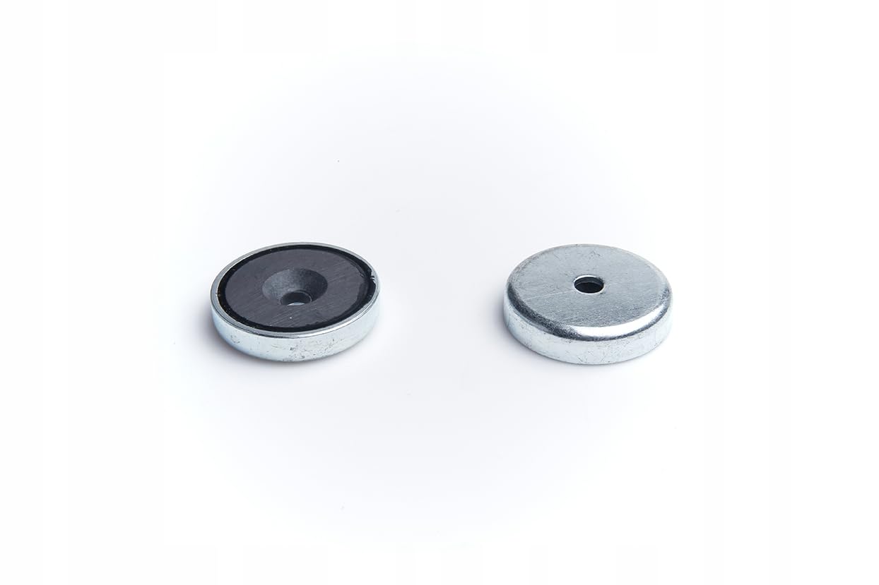 juego de 25 imanes de olla de ferrita 32x7 mm con orificio avellanado para tornillo, imanes de sujeción extra fuertes para taller, montaje, bricolaje y uso industrial
