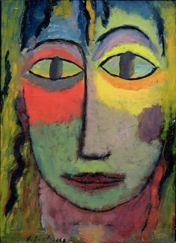 Affiche Toile Tête de Femme d'Alexej Von Jawlensky 60x90cm pour Salon