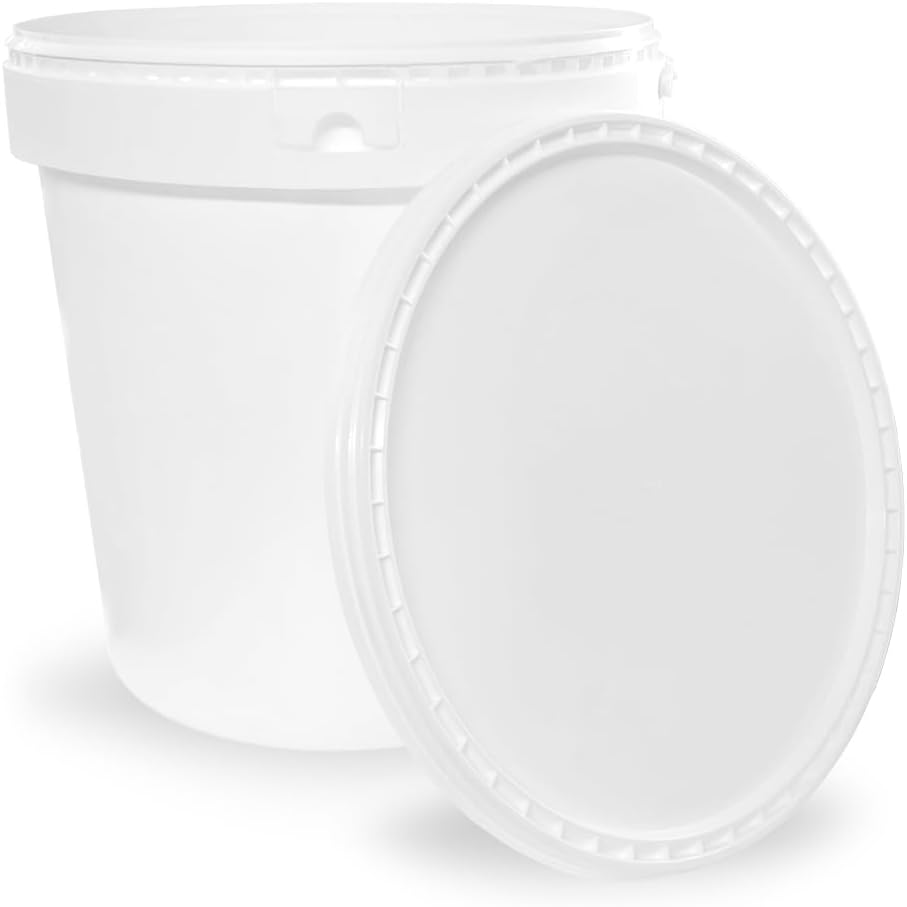 20 Litre White Plastic Wash Bucket - Car Wash bucket - Valeting/Detailers Bucket Pail