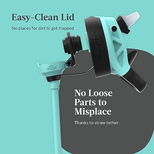 Image of Contigo Aubrey Kids Dinos & Sharks Cleanable Water Bottle with Silicone Straw Spill-Proof Lid Dishwasher Safe 14oz 2-Pack (Pack of 4)