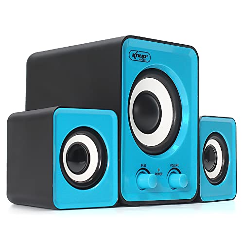 CAIXINHA DE SOM PARA COMPUTADOR SUBWOOFER SPEAKERS PC GAMER NOTEBBOK (AZUL)