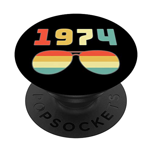 Born In 1974 Edición Limitada 1974 Cumpleaños Pop Socket 1974 PopSockets PopGrip Intercambiable