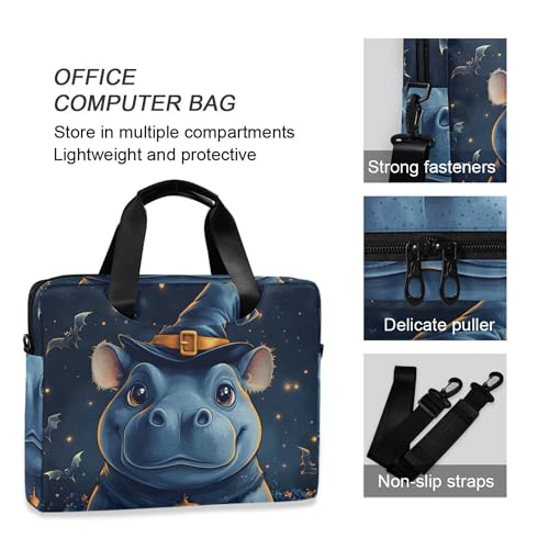 Funda para portátil hipopótamo Halloween 13-15.6 pulg miniatura 5