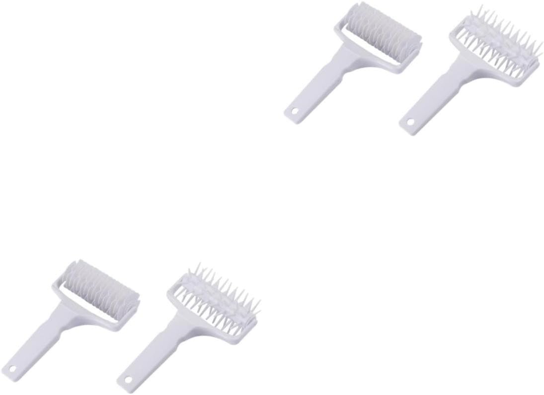 BESTOYARD 4pcs Pizza Maker Roller Cutter Tool Pizza Needle Roller Pastry Docker for Cooking and Baking Easy to Use and Clean