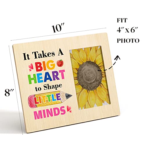 HOIJAUMAI Rustic Teacher Appreciation Wooden Photo Frame #TOP22