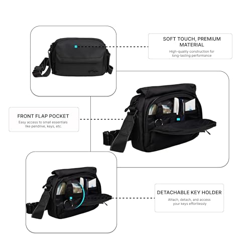 Image of F Gear Girona Soft Tablet Crossbody Sling Bag|Premium Finish with Tablet Sleeve|Stylish, Compact Everyday Sling Bag for Travel, Work & Commute|1 Compartment & 2 Pockets|Back Hidden Pocket