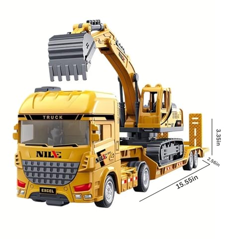 Image of Excavector with Truck Set Toy for Kids, Manual Push Power and Lage Transport Educational Engineering Vehicles Playset for Children 3 to 6 Years (Pack of 1)