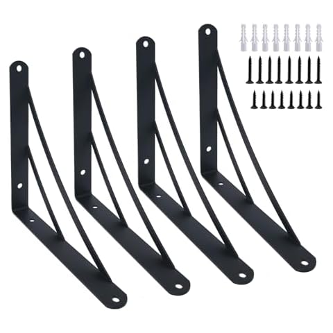 Decorative Matt Black Shelf Brackets Cover