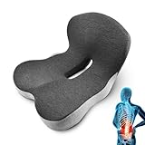 WeiLingBo Memory Foam L-Shaped Integrated Seat Cushions, Butt Pillow with Back Support, Ergonomic Cushions with Lumbar Support, Office Chair Seat Cushion for Lower Back Tailbone Protection