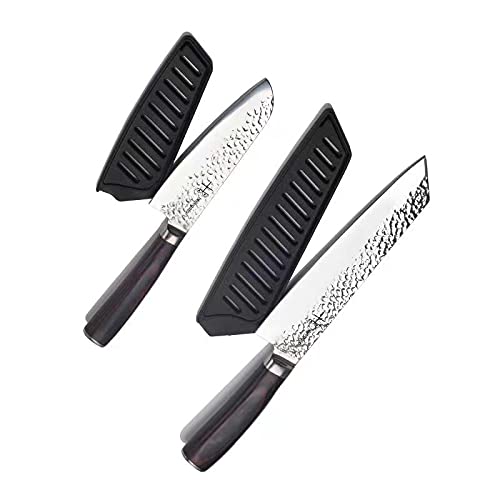 Hajegato Set Di Coltelli Da Chef Giapponesi Professionali E Coltelli Da Cucina 7Cr17 In Acciaio Inossidabile Tedesco Ad Alto Tenore Di Carbonio, Set R