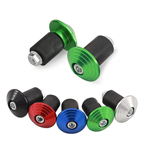 Motorcycle Bar Ends 7/8" Handlebar End Caps Plugs Cnc Anti Vibration Slider For Dirt Bike 22Mm Handlebars Polarbear(Green) #TOP4