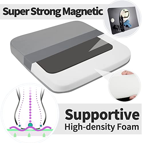 Sinosso Modern Faux Leather Bar Stool Cushions 4 Pack, Leathaire Magnetic Small Chair Pads For Cafe Bistro Stackable Metal Stools (Square, Dark Gray, 4) #TOP3