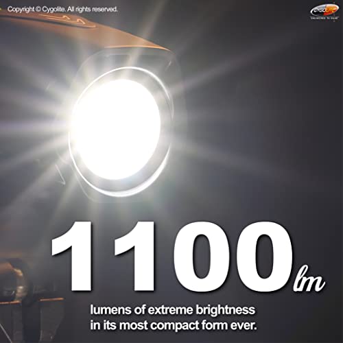 Cygolite Metro Pro – 1,100 Lumen Bike Light – 9 Night & Day Modes – Compact & Durable – Ip67 Waterproof – Secured Hard Mount – Usb Rechargeable Headlight – For Road, Mountain, Commuter Bicycles, Black #TOP1