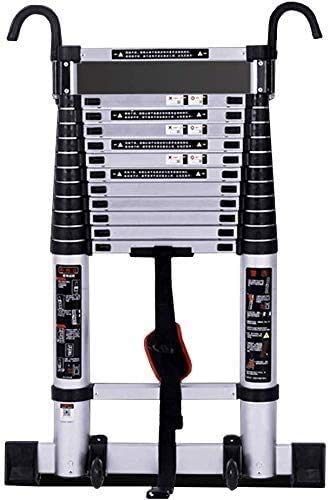 Telescoping Extension Ladder, Aluminum Telescoping Ladder, Extendable Ladder, Multi-Purpose Ladder, Portable Compact Lightweight Easy Storage, For Decoration Outdoor Indoor, 150 Kg #TOP5