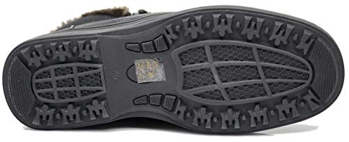 Enzo Romeo Ru2N Men's Winter Cold Weather Snow Boots With Fur Fleece Lining Slip On Shoes (12 D(M) Us) Black #TOP6