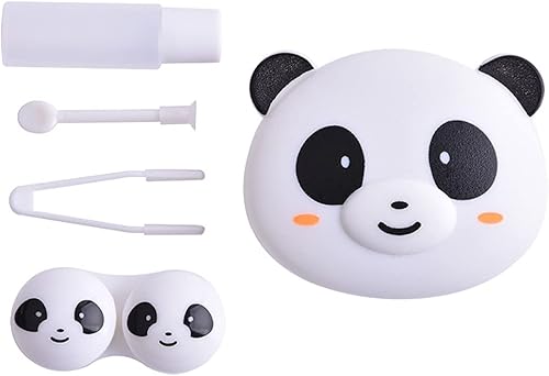 Miniatura 6 de 2 Pcs Pink Pig Contact Lens Case Travel Kit, Cute Portable Panda Bear Animal Contact Lens Box Holder Soak Storage Container with Mirror Bottle