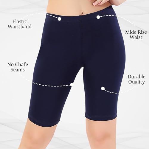 Image of TRASA Women's Cotton Fashion Biker Workout Cycling Shorts, Avialable Sizes: S,M,L,XL,2XL,3XL