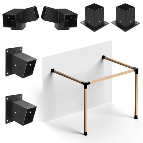 Aukivon 2-Pack Pergola Bracket Kit, 15° Slanted Roof Wall Mount