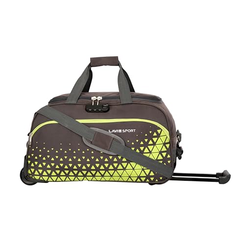 Image of Lavie Sport 45L Anti-Theft Axle Wheel Duffle Bag | Polyester Bag | Combi Lock with Attached Shoulder Strap| Duffle Bag for Men & Women