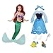 Disney Store Girl's Princess Story Doll (Ariel from The Little Mermaid) 11 Inches, Includes Coloring Book and Additional Dress, Princess Doll in Classic Outfit, Princess Toys