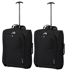 SET OF 2: The set of 2 trolley bags are neatly nested within one parcel for a convenient delivery with minimal packaging. Please open the box to find both trolleys packaged inside one bag. SIZE: 55x35x20cm /21" (All Parts) 54x35x19cm (Body) - Fits wi...