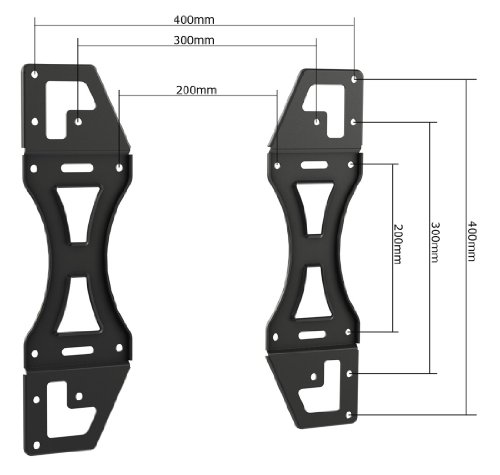 RICOO VESA Adapter Verlängerung VA0300 für TV Wandhalterung Schwenkbar Neigbar Halterung Wandhalter Wandhalterungen Monitorhalterung Monitorhalterungen 2 Teile Erweiterung VESA 200x200 zu 400x400 – Bild 3